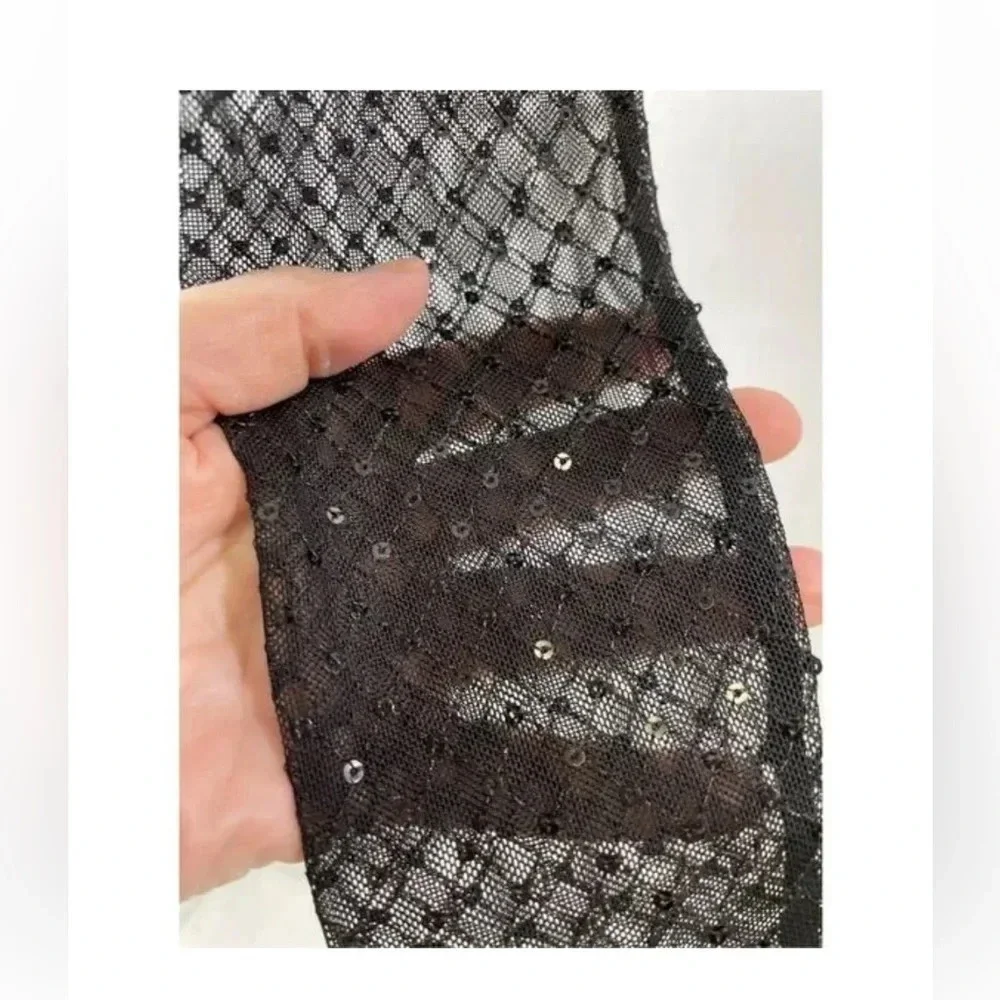 Sincerely Jules NWT Black Sheer Long Sleeve Bustier
